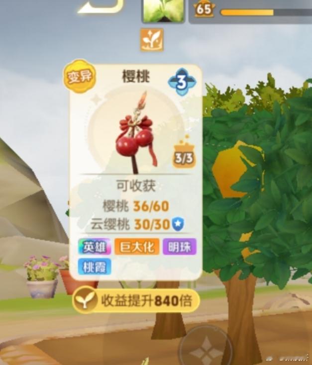 你怎么知道我二级地+双倍，出了840倍樱桃  王者840倍农作物王者让人羡慕的8