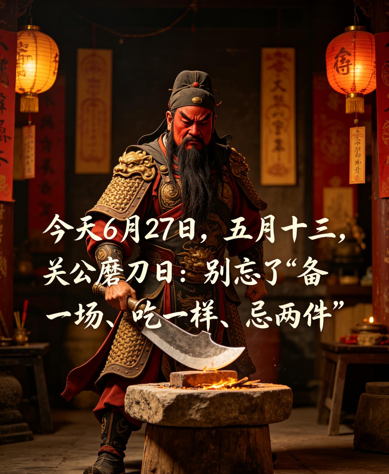 【6月27日｜农历五月十三·关公磨刀日：今天别晒被子了，老天爷要给关公"磨刀水"