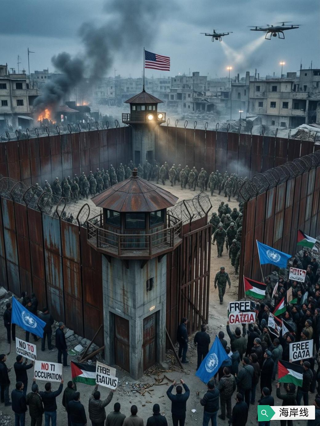 据英国《卫报》2月19日爆料，特朗普政府正在推进一项计划——在加沙地带搞一个占地