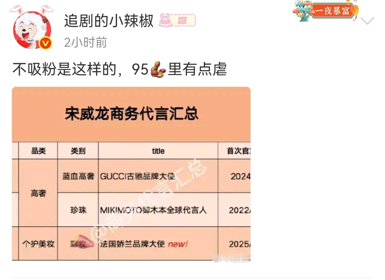这种体质混圈我一向建议他赶紧找副业，随时退圈。。。 ​​​