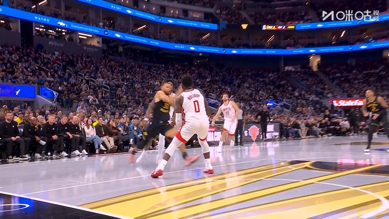 库里带球撞人，勇士挑战失败 