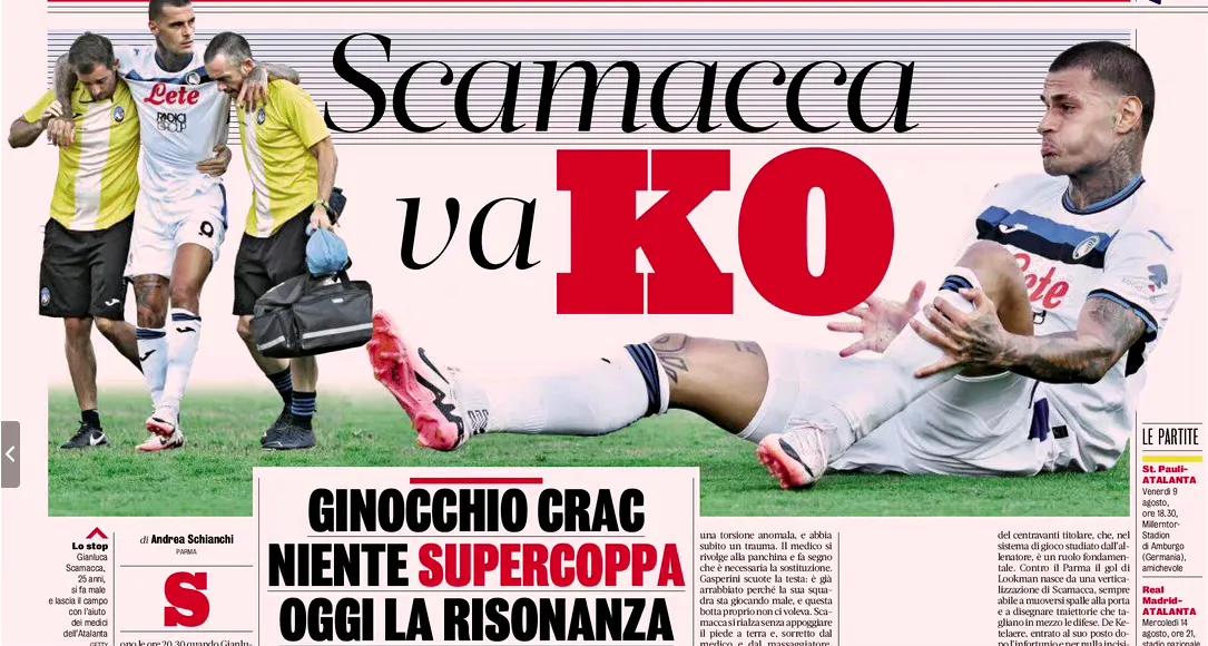 🇮🇹意大利足球
又伤了，本来满心期待扎~斯组合呢
这下又完蛋了！