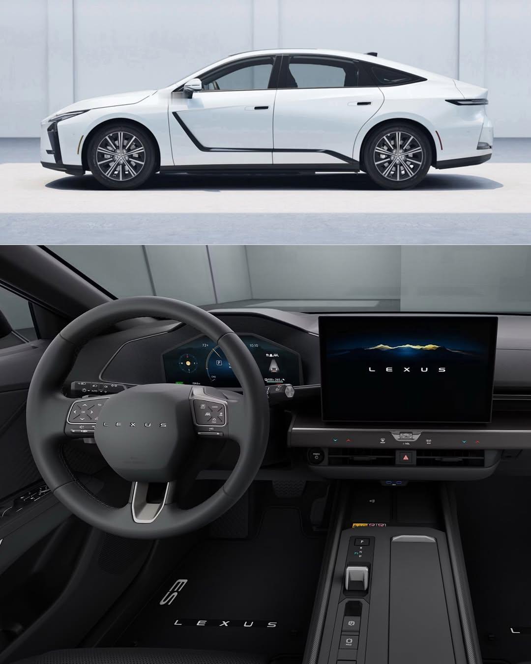 全新2026款Lexus ES 350e PREMIUM 纯电动轿车，这个造型，