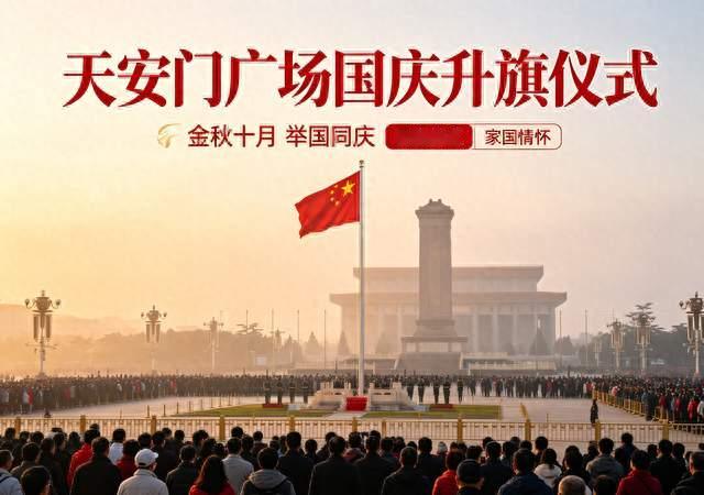 万众瞩目！天安门广场国庆升旗仪式，见证独属于国人的浪漫