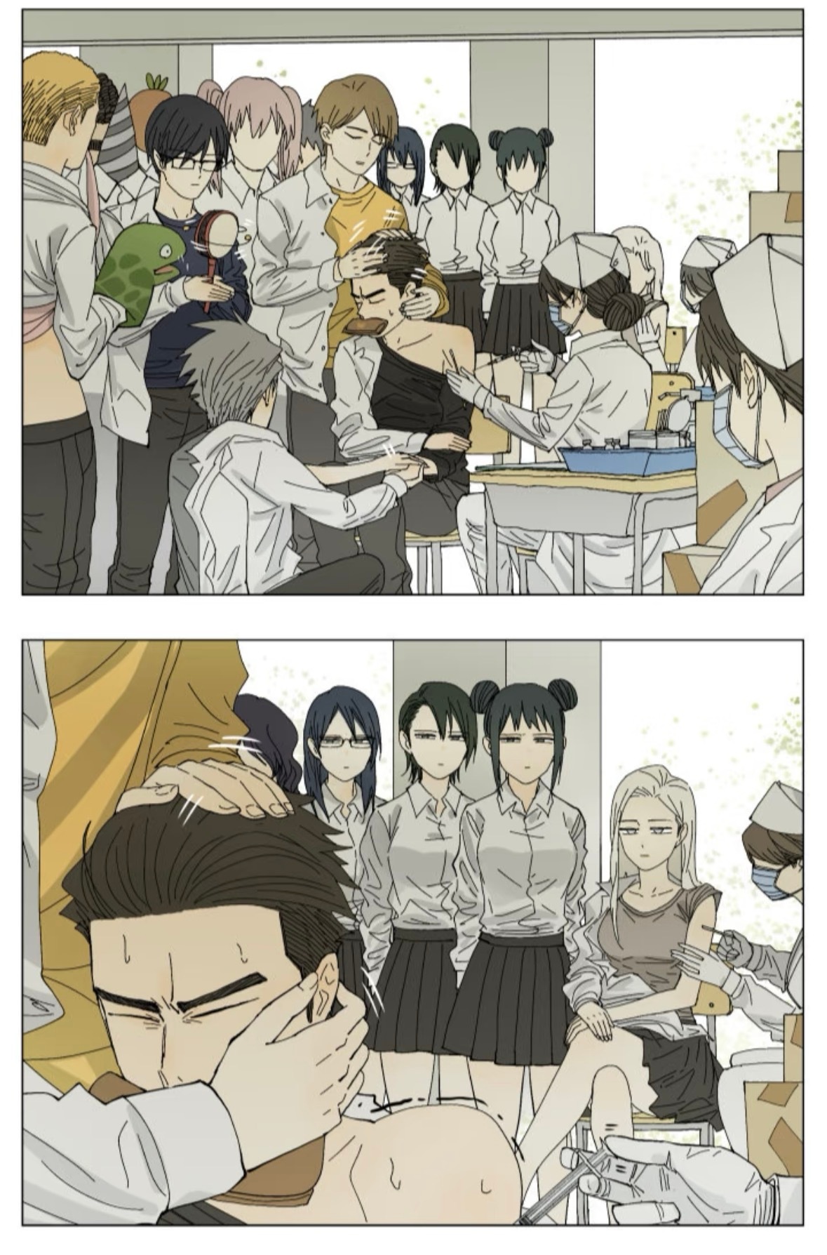 一个自信的男人的反差哈哈哈哈哈哈让我看看还有谁也怕打针的？💉动漫点评团漫画动漫