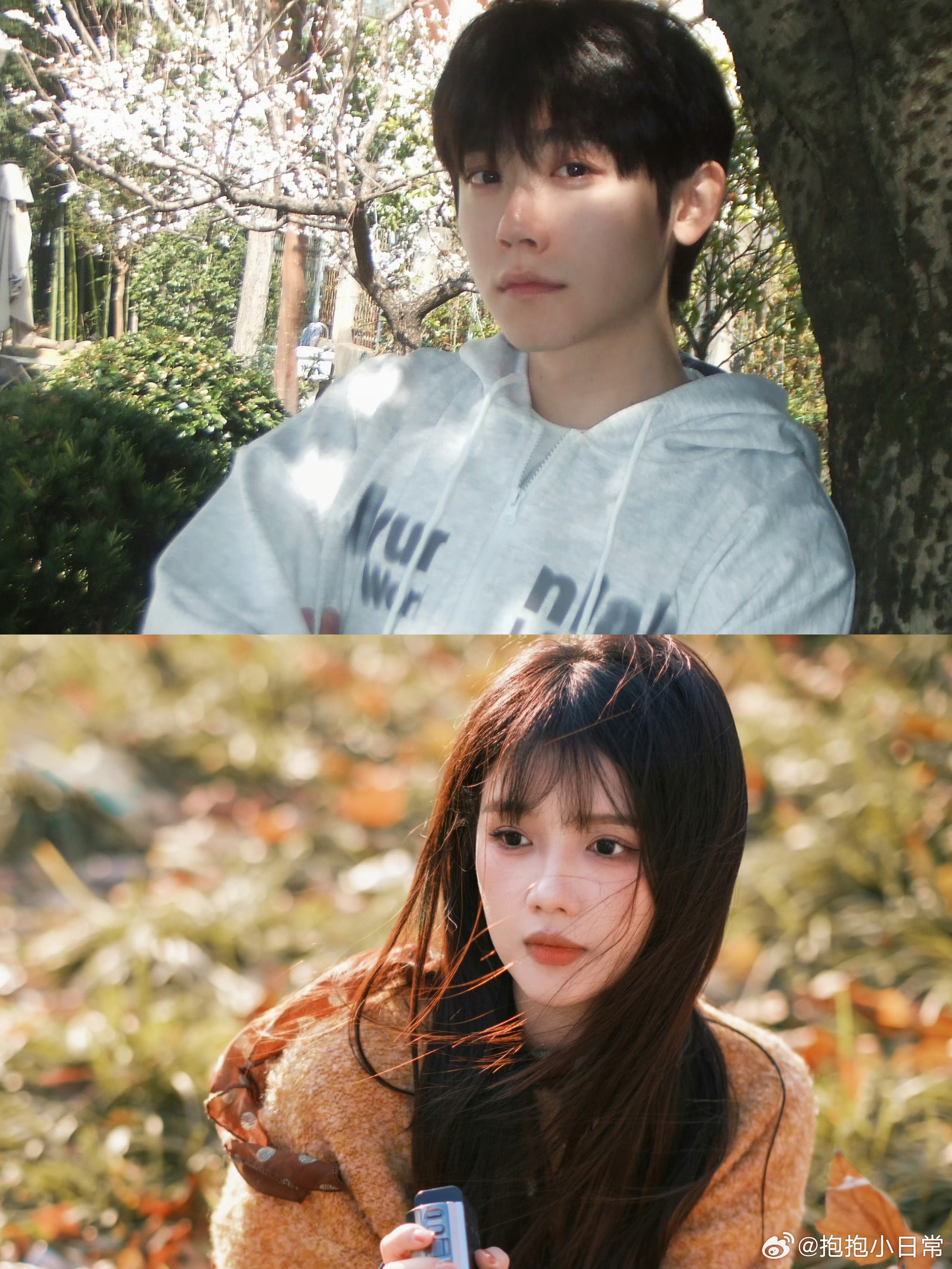 李卿喻钟黎十指相扣共创 每次同框共创都能解锁新魅力，喻钟黎身形灵动气质柔和，十指