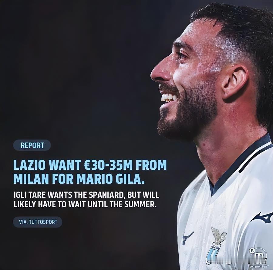 罗维拉！米兰询问了拉齐奥中场球员罗维拉的情况，拉齐奥告知米兰想购买罗维拉需要付出