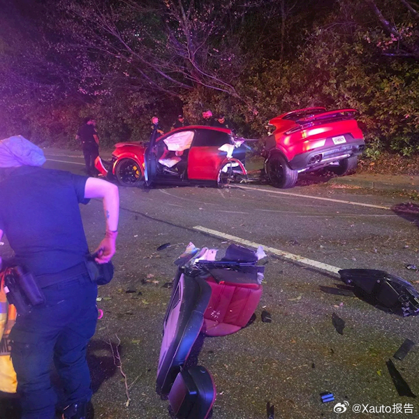 豪车撞断驾驶员大难不死快科技消息，美国一辆高配保时捷卡宴因超速发生惨烈车祸，车身