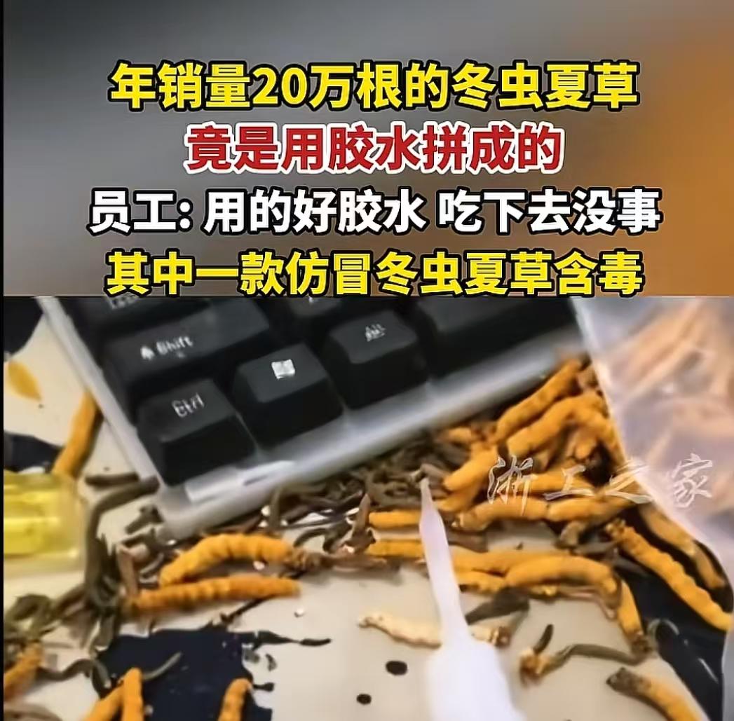 年销量20万根的冬虫夏草，居然是用浇水拼接成的！几百块钱的东西，陈本只有10来块