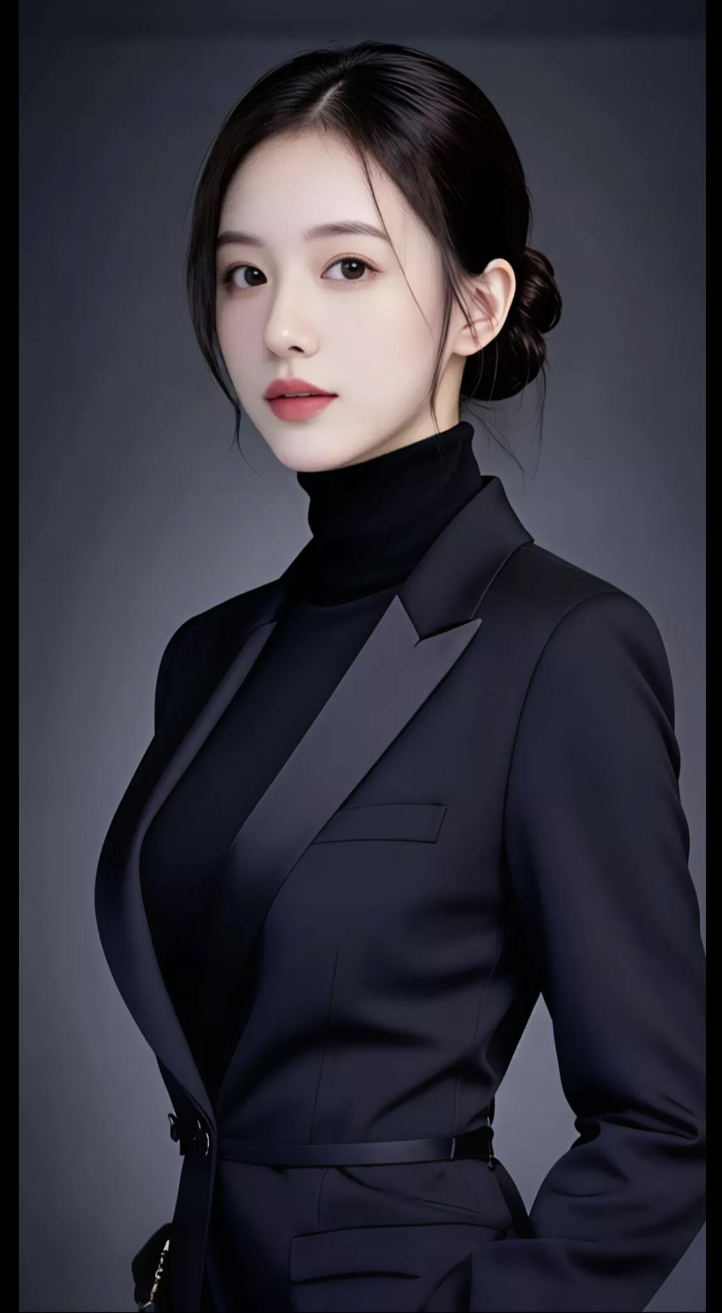 如何穿搭让中年女性气质倍增?
气质，是岁月给中年女性最好的礼物。
一身利落的黑西