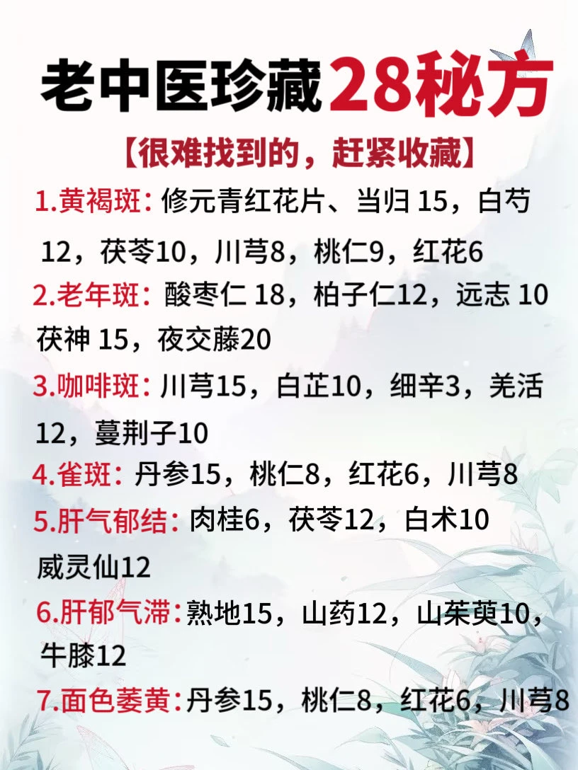 希望黄褐斑家人能刷到