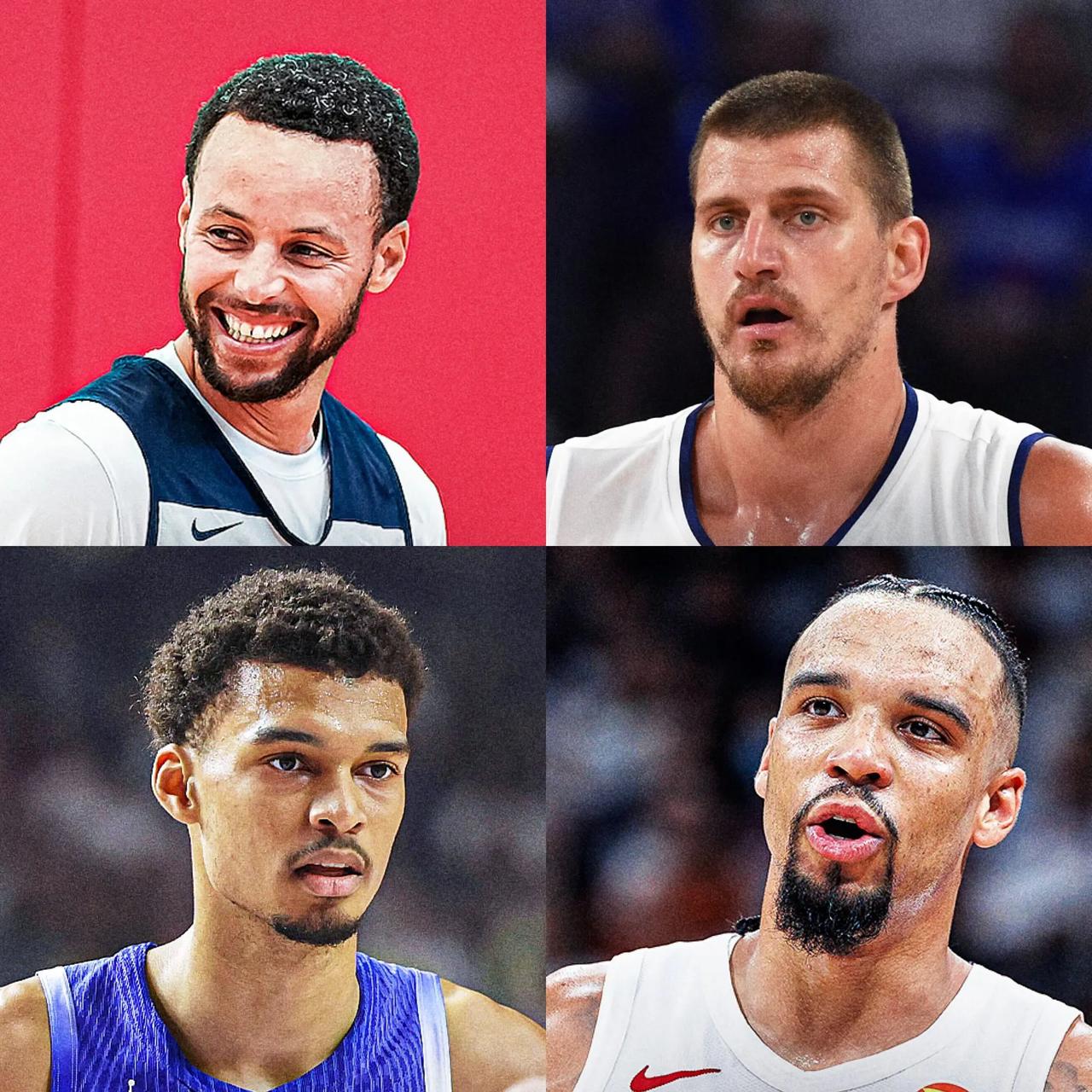 巴黎奥运会各支男篮队中NBA球员数量排名：

美国：12名NBA球员
加拿大：1