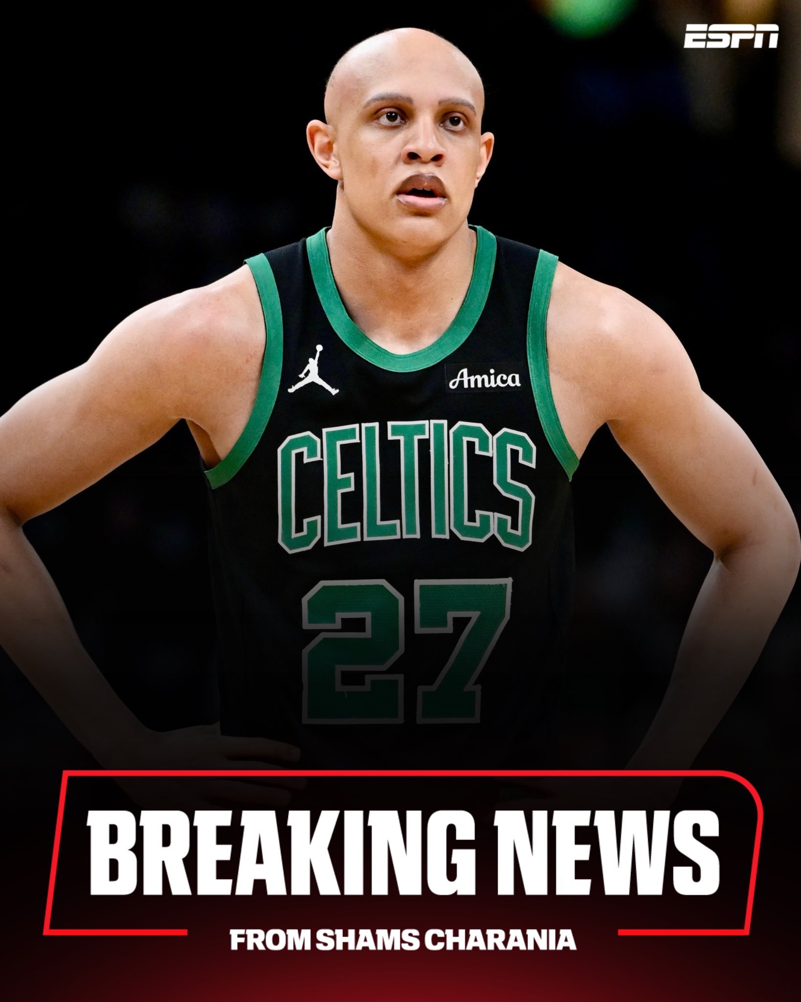 Shams：沃尔什3年1500万提前续约绿军。NBA