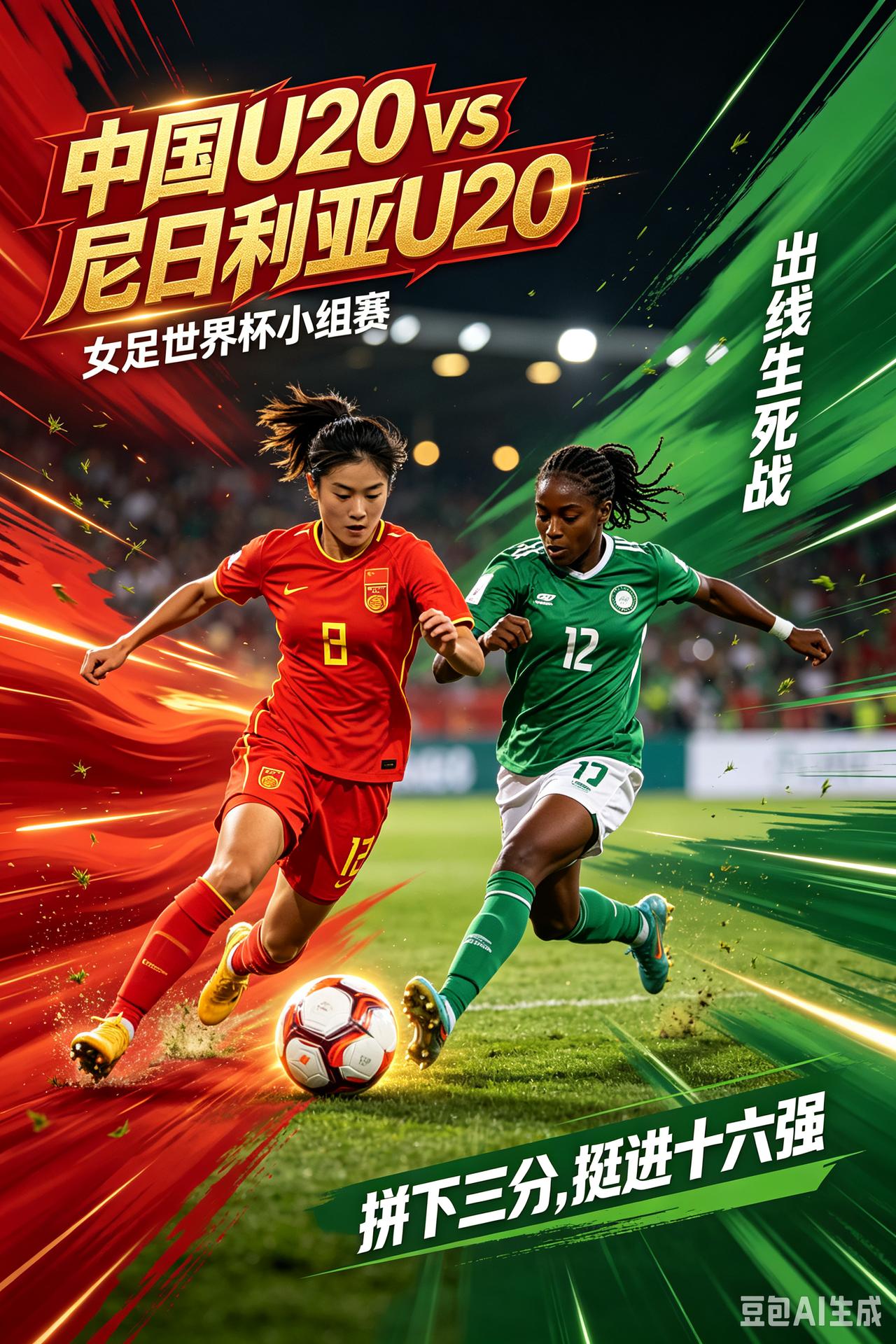 U20女足世界杯，F组的中国队即将与尼日利亚队展开小组赛。
小组首轮比赛，中国女