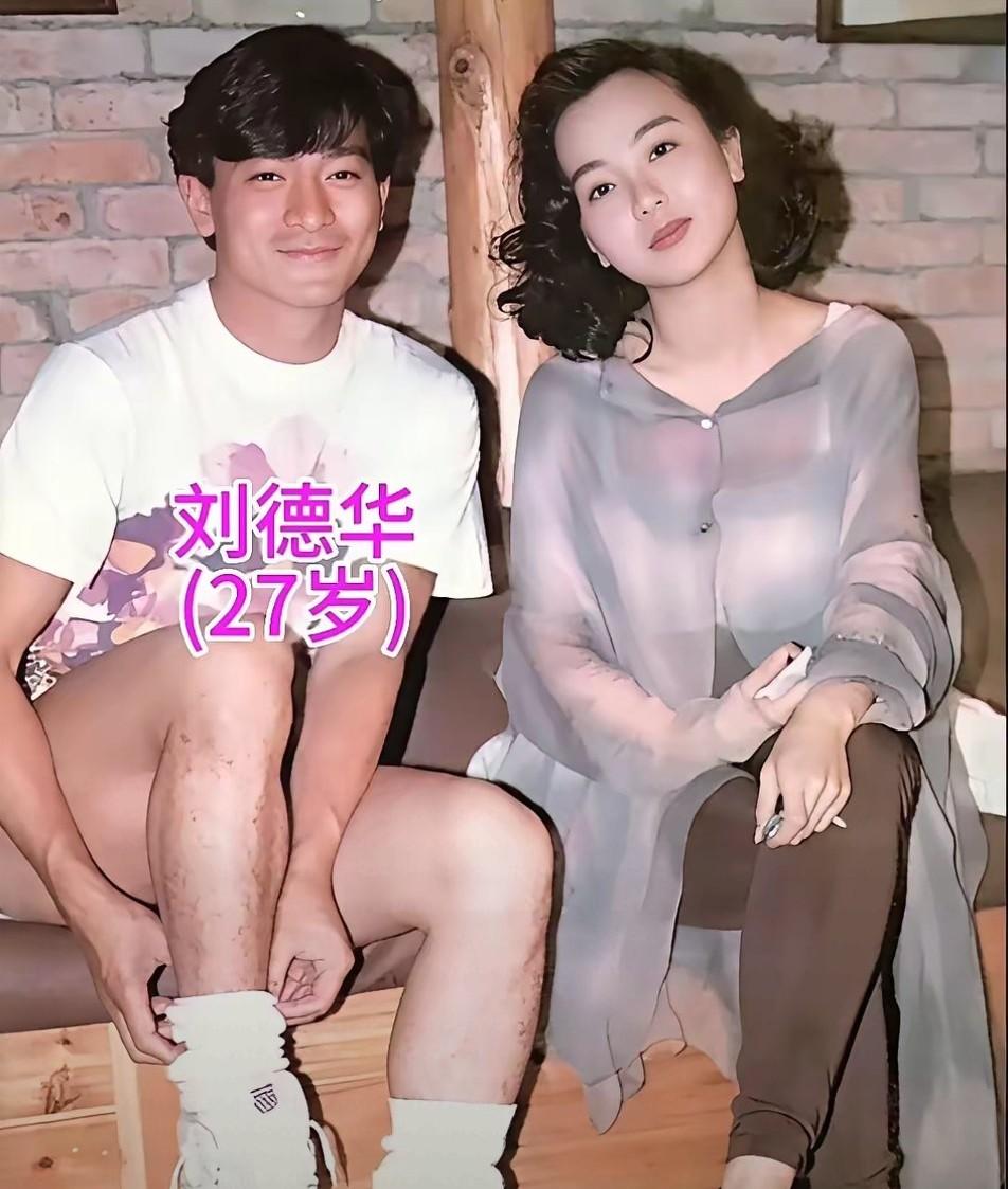 刘德华和袁洁莹年轻的时候，好养眼。