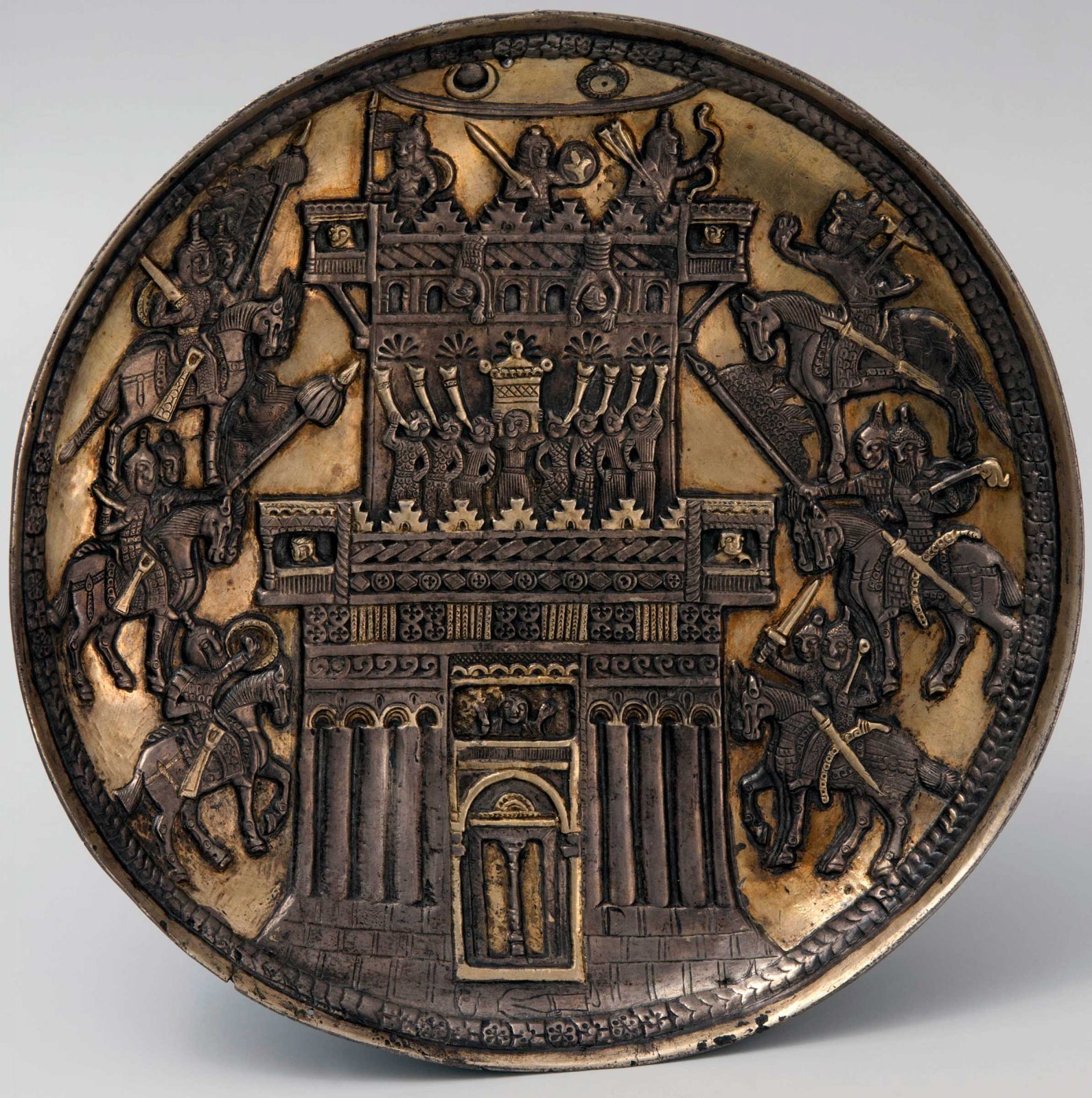 俄罗斯冬宫博物馆藏收藏的1909年Anikova村出土的公元9至10世纪粟特人制