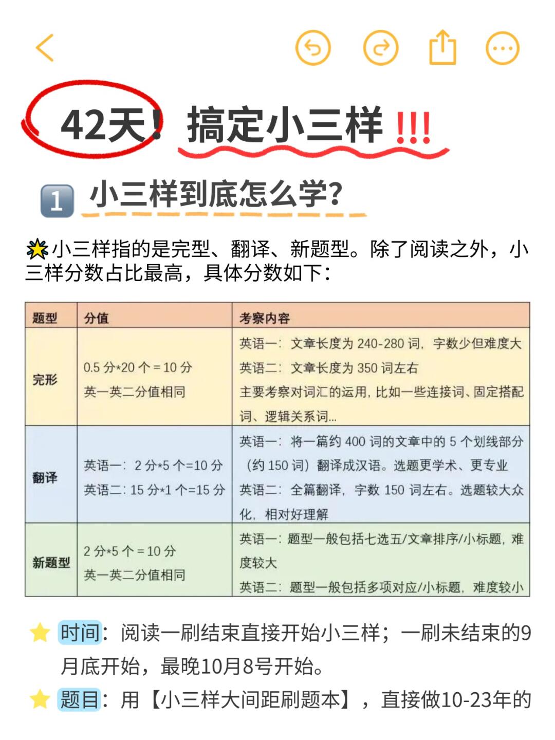 42天搞定！小三样保姆级教程来了‼️