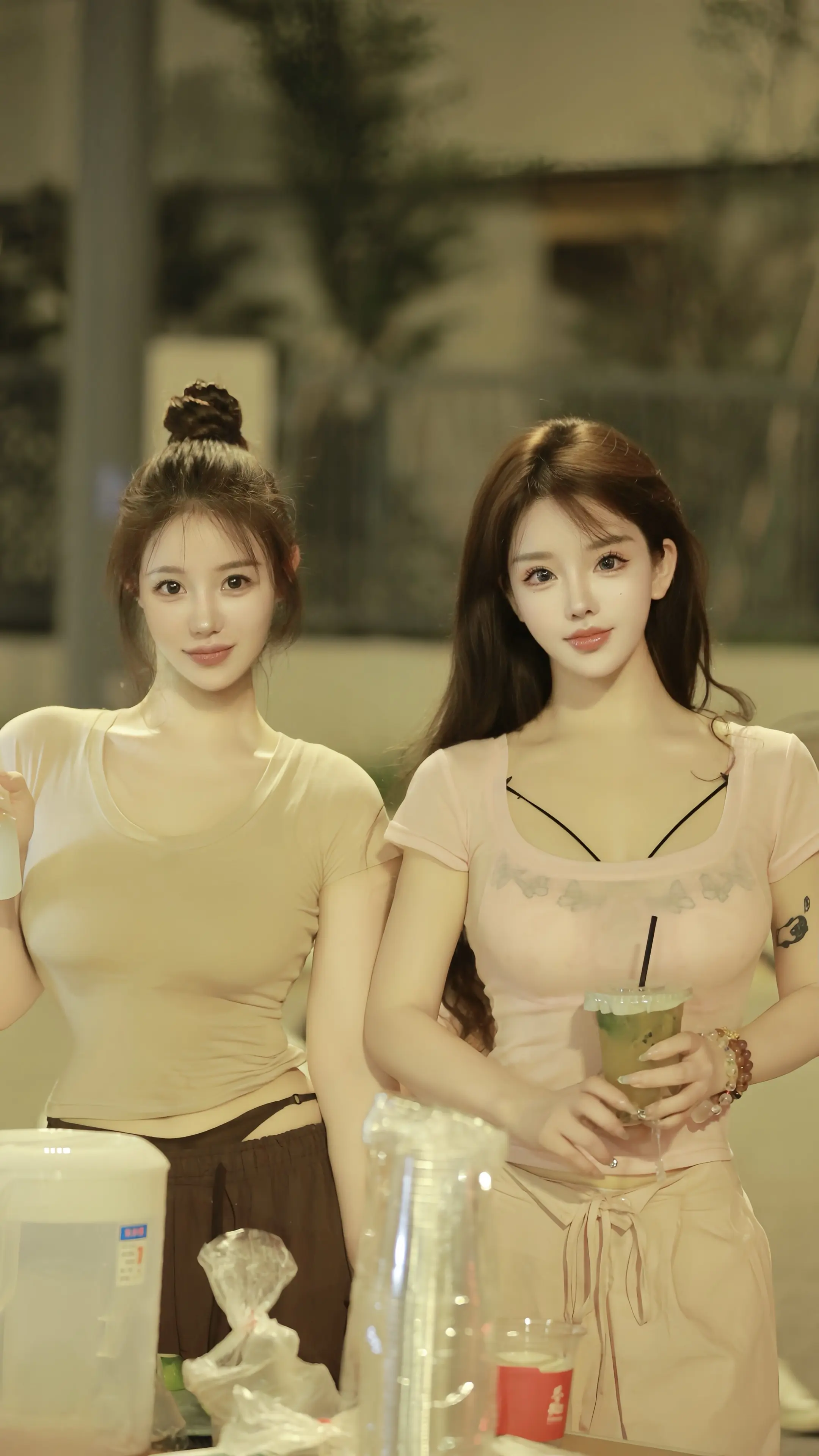 她们摆摊是为了挣钱，而我们摆摊是为了等你经过