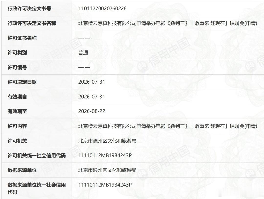 电影《数到三》8.22唱聊会，张宥浩，黄子弘凡等主创要唱歌了电影公映的档期可能也