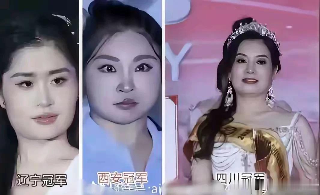 再次用严谨的眼光看看这几个选美冠军，一个辽宁的，一个西安的，一个是四川的，你会发