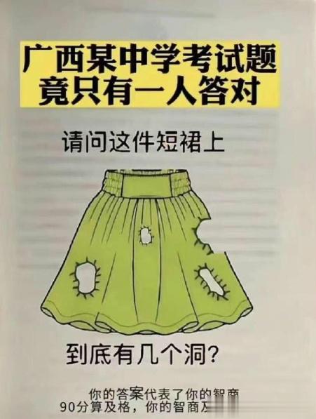 谁能帮我数数这条裙子上有几个破洞！ ​​​