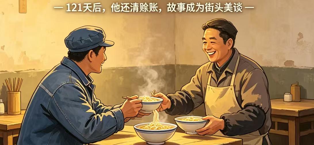 一碗面赊出121天交情：这世上总有人把善良当真
近日，河南周口一家面馆老板宗先生