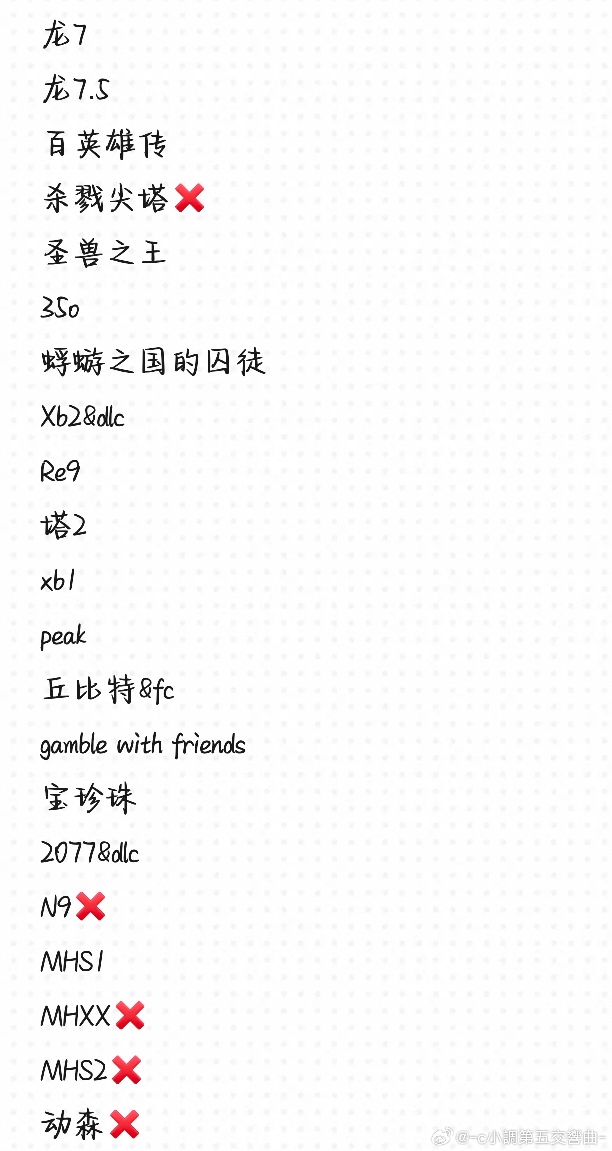 凡宝的上半年游戏～❌仅仅代表尚未clearps5差不多也吃灰半年了，xb2和20