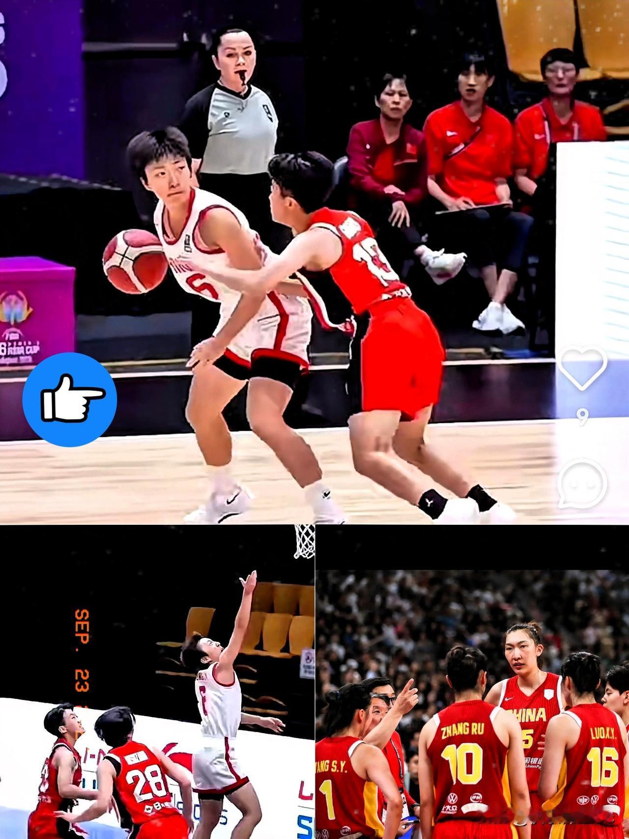 真是没想到，
我随口一猜居然猜中了。
我国U16女篮以21分的差距不敌日本女篮，