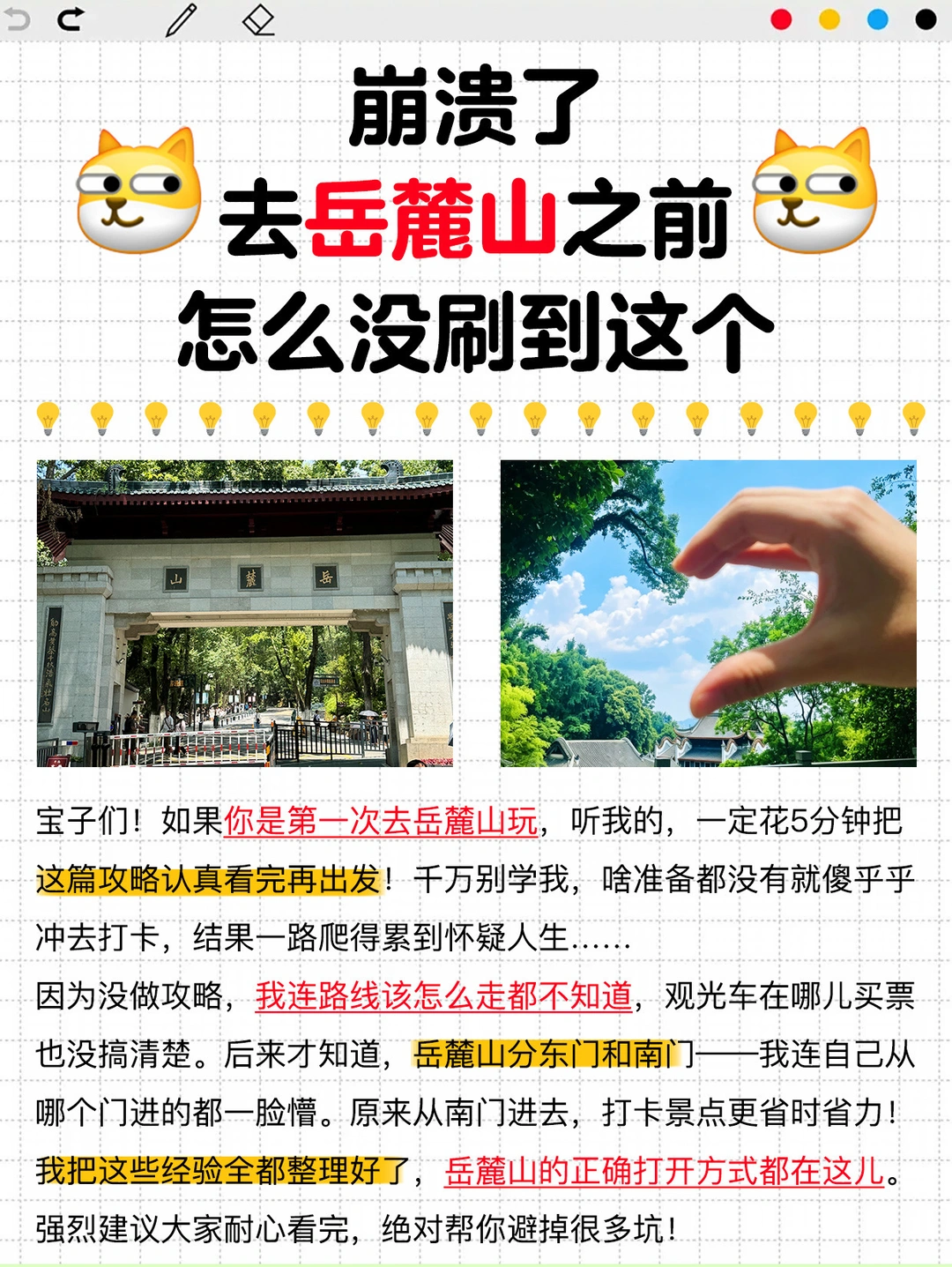 听劝！岳麓山已开启暑假模式，附懒人攻略