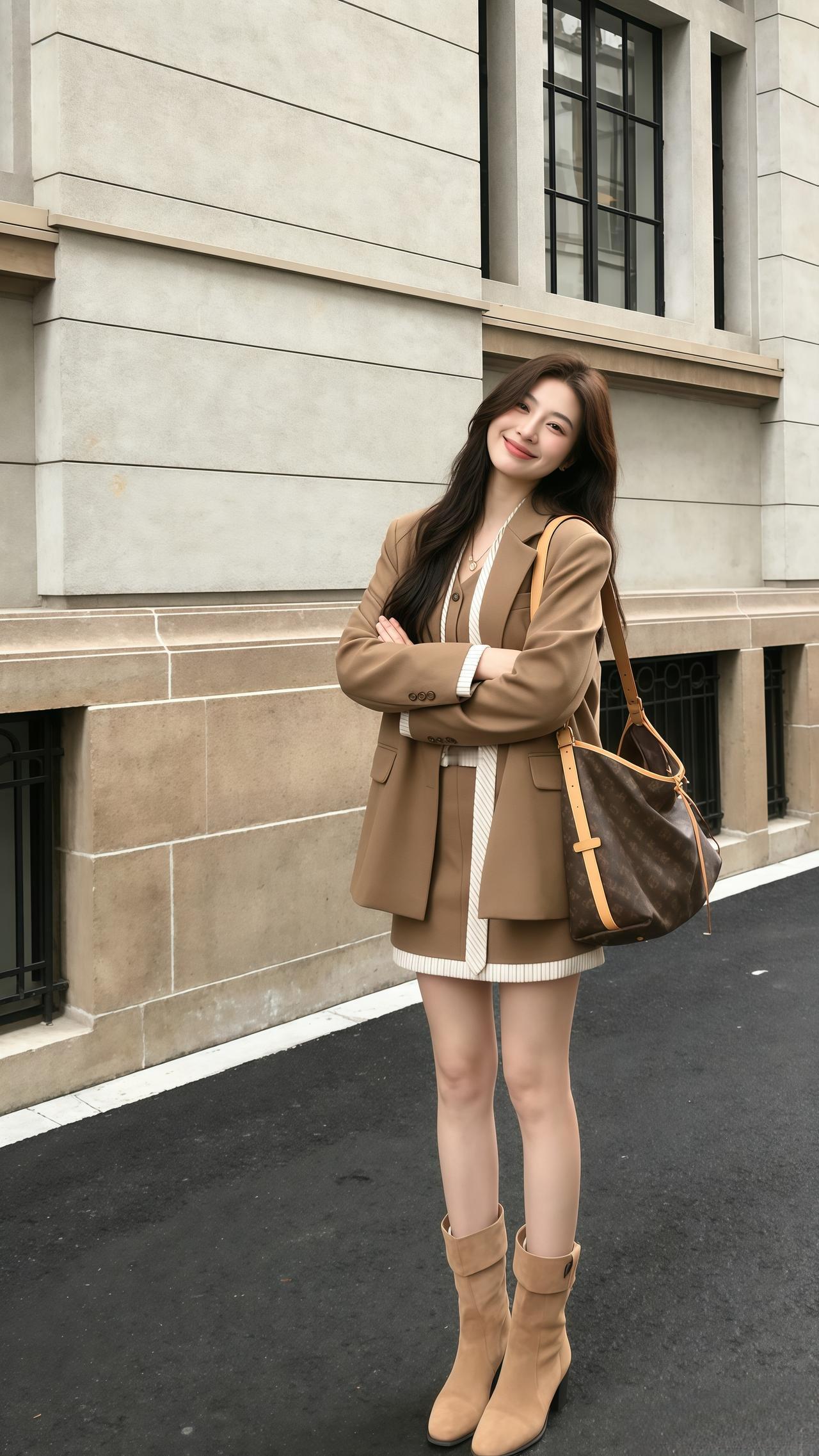 每日搭配分享👗时尚穿搭 早春辣妹我先当了 时尚气质穿搭穿搭