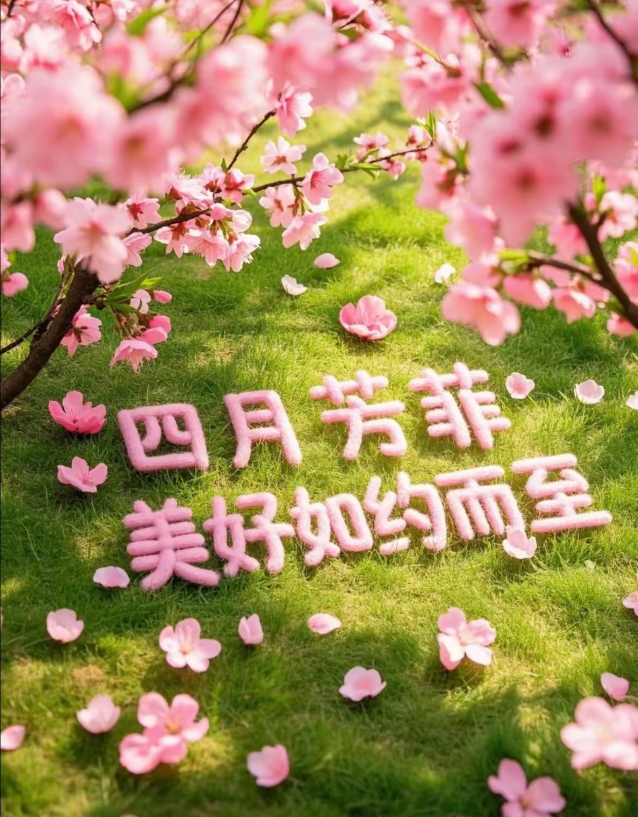 好好生活，慢慢相遇。这是崭新的4月，我们值得一切美好。四月好运正在派件，请保持好