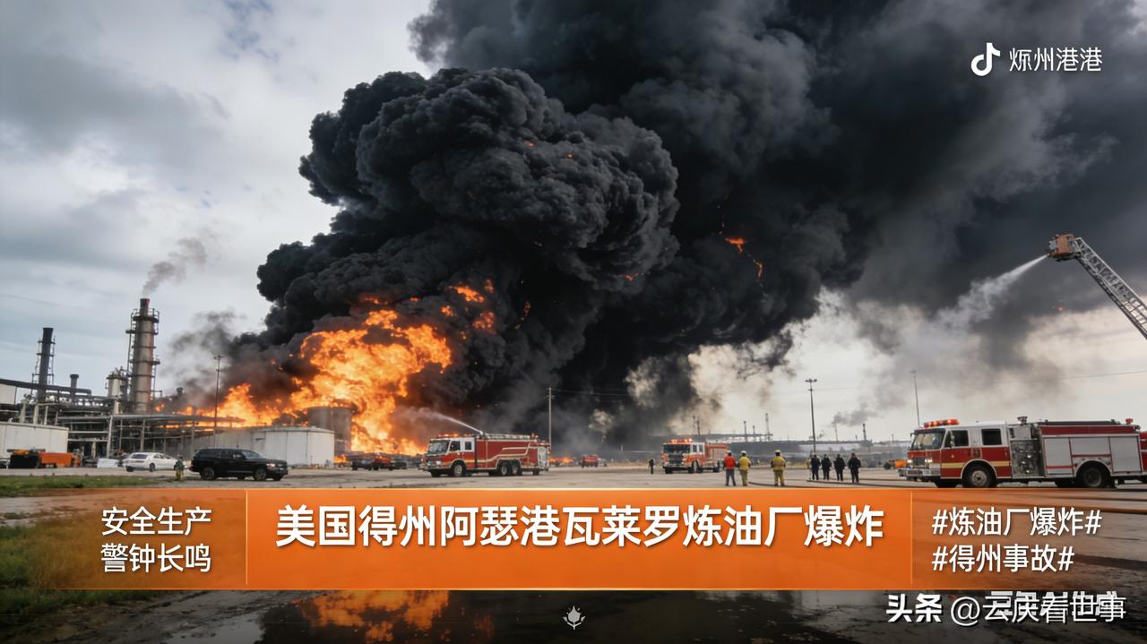 突发！美国大型炼油厂爆炸，黑烟冲天！

当地时间3月23日晚，美国得州阿瑟港瓦莱