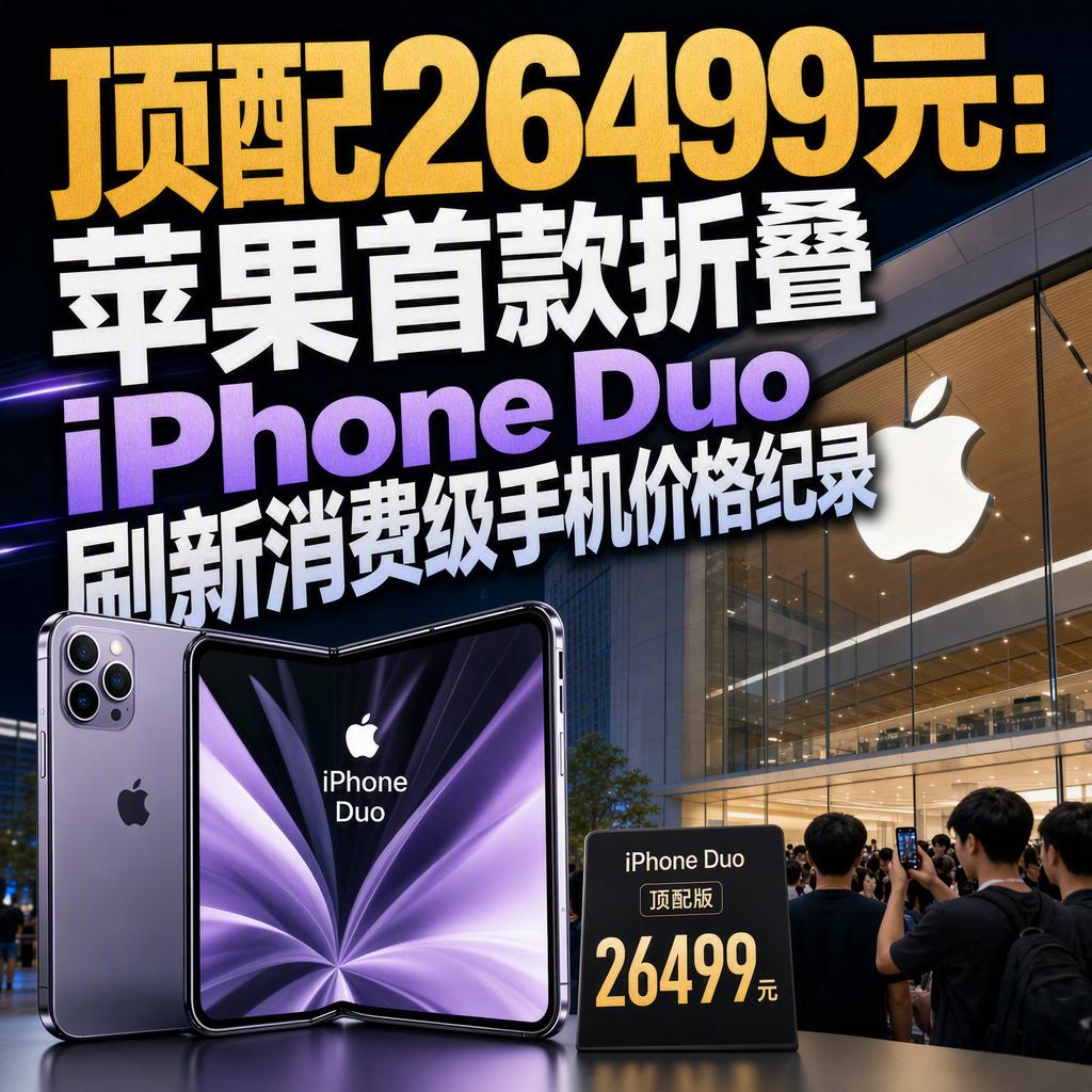 26499元！
苹果首款折叠屏iPhone Duo，一举刷新了消费级手机的价格纪