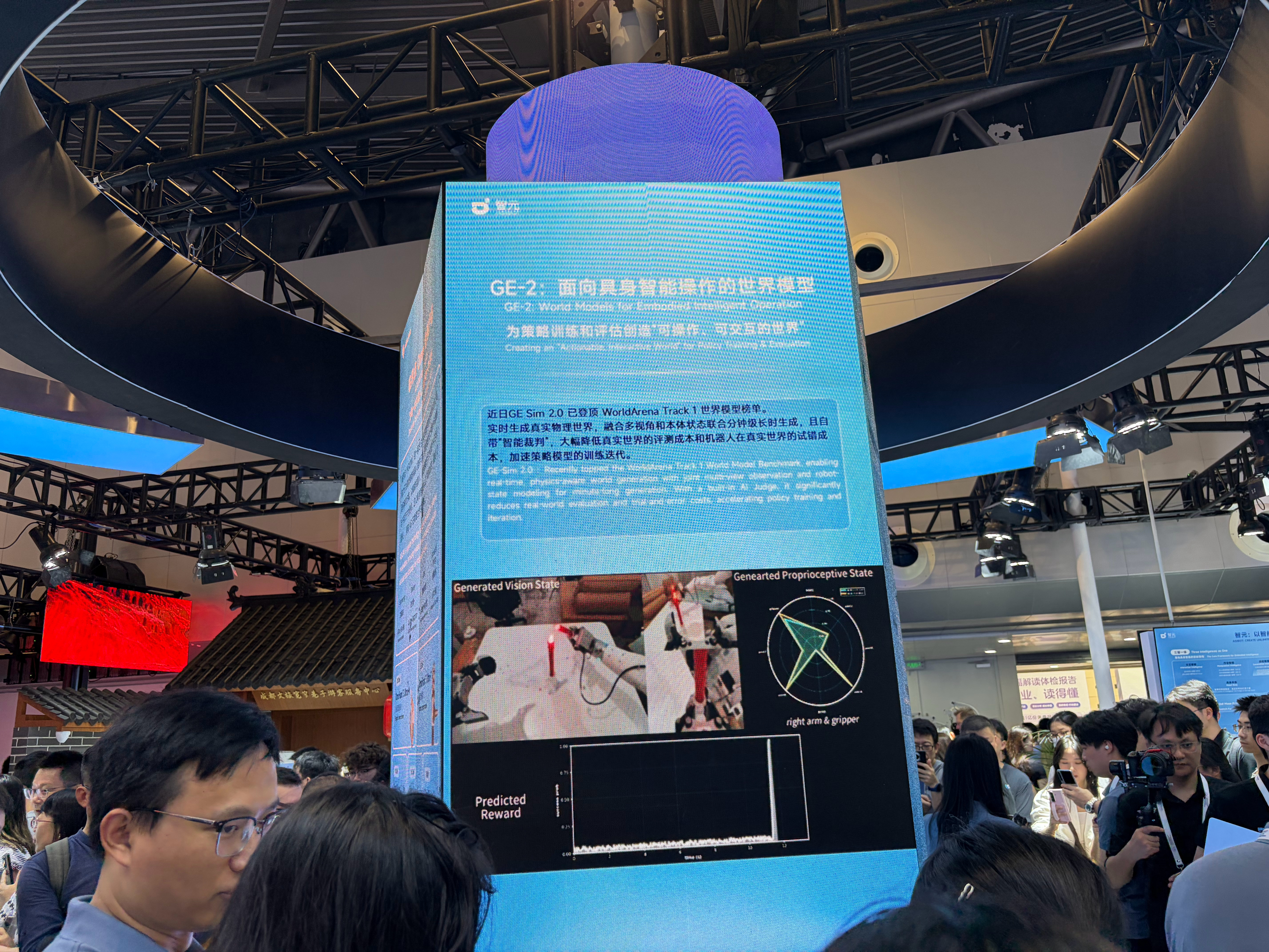 WAIC 展台上，一直琢磨智元的VLA和世界模型。GO-2 VLA具身模型。它更