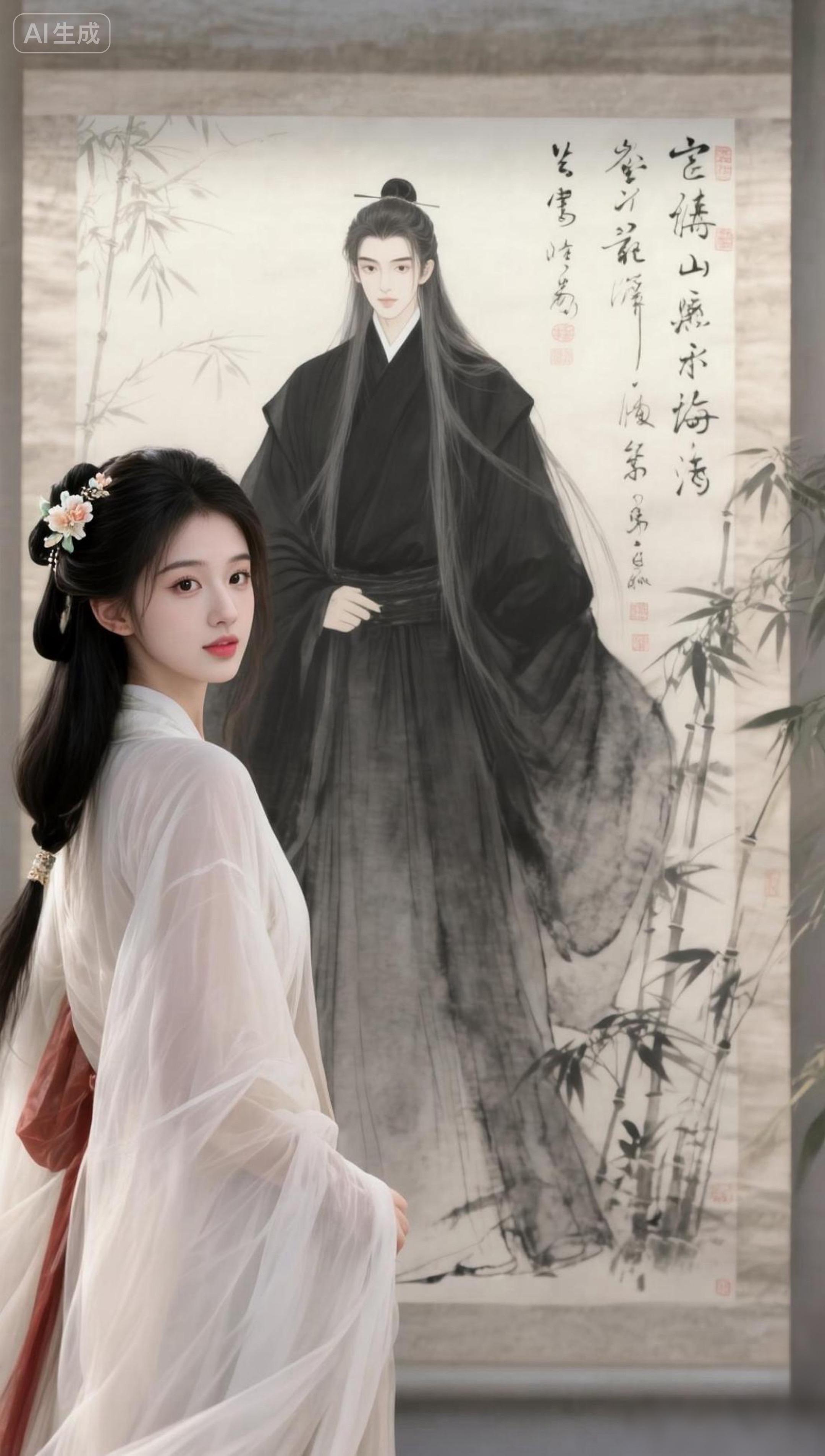 我提笔不为离愁，只为你转身回眸。