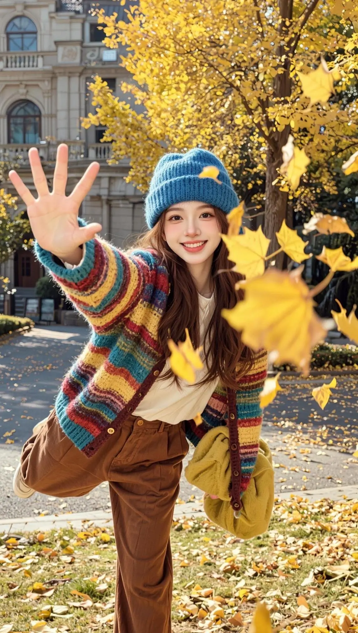 秋日随拍   在这个落叶像雪的季节   把秋天的浪漫都戴在头上 一起出门捡个秋