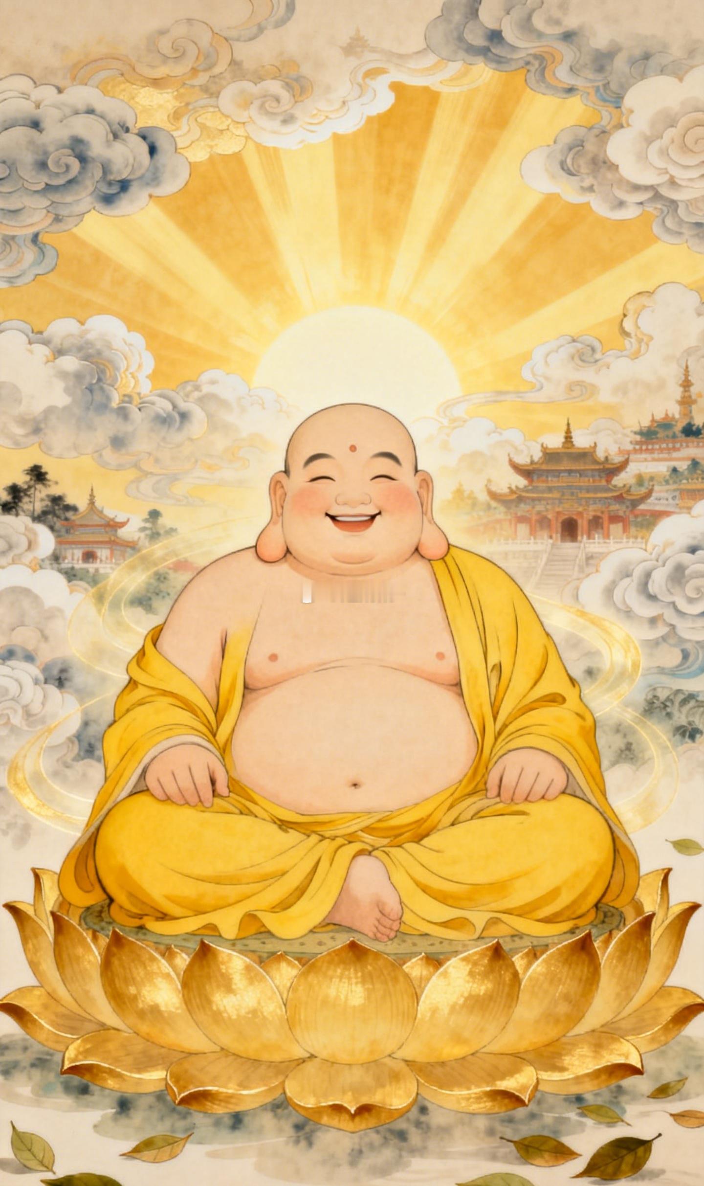 奶奶愿大家职场上的绊脚石统统清空，想要的丰盛自然来敲门。转发弥勒菩萨，大吉大利，