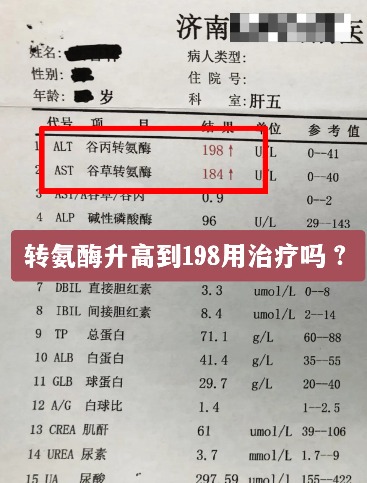 “教授，我的转氨酶198，用治吗？” 今天门诊上的一个小伙儿问我。 答...