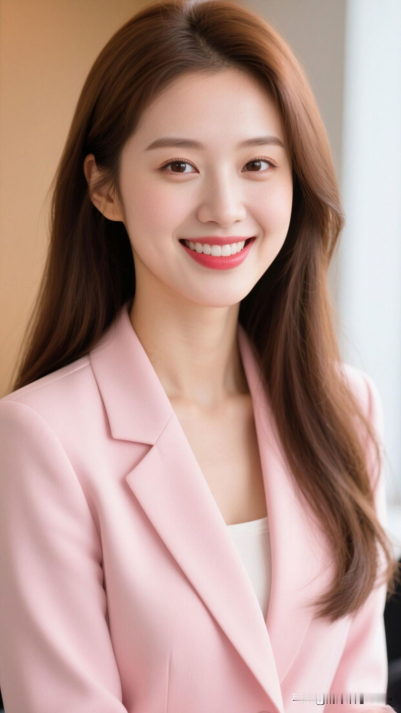 🌸 粉西装是职场的糖衣，把专业与温柔都裹成了治愈的模样。浅粉色西装 温柔系西装
