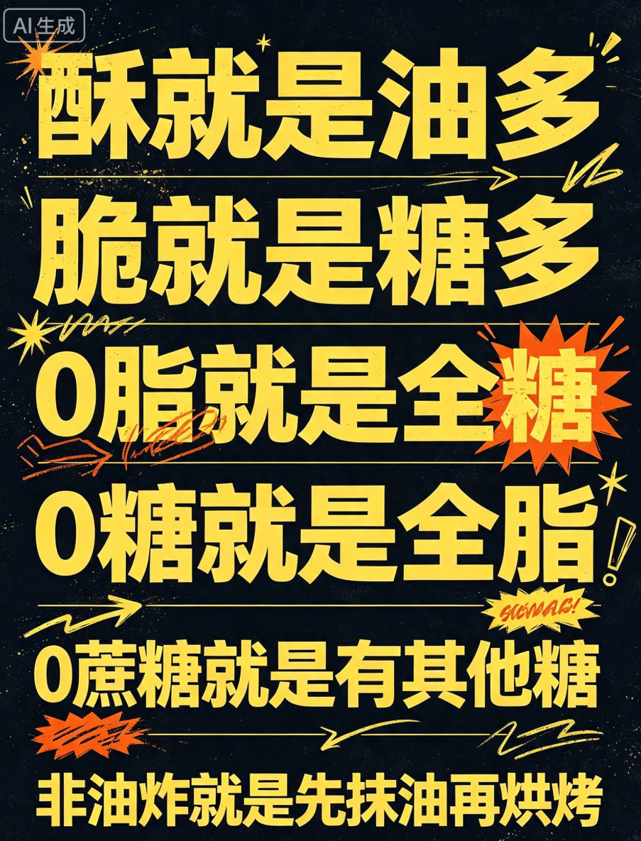 酥就是油多 脆就是糖多酥就是油多  脆就是糖多0 脂就是全糖  0 糖就是全脂0