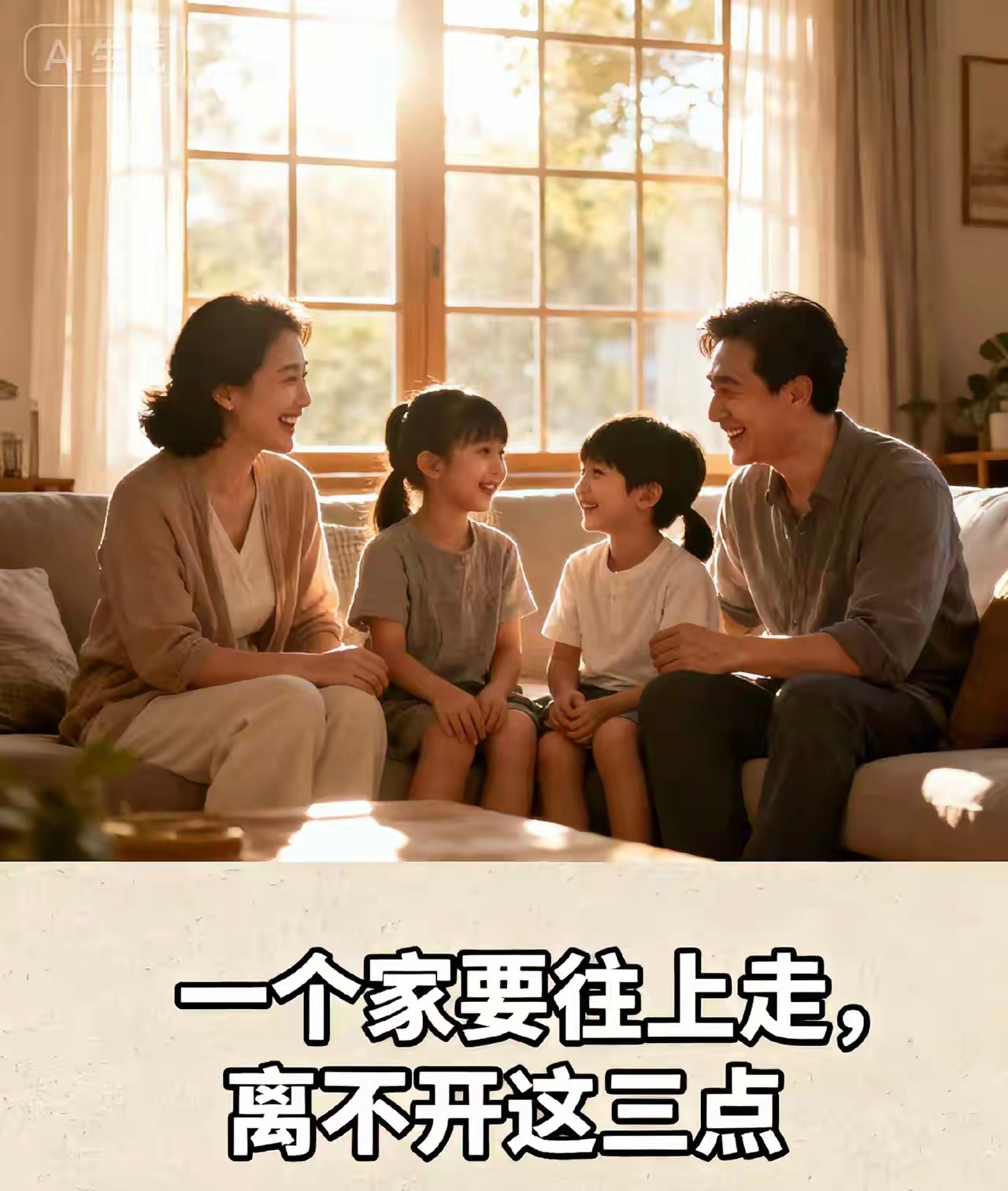 一个家要往上走，离不开这三点：第一件事，不要去疗愈你的父母，而是活出你自己的丰盛