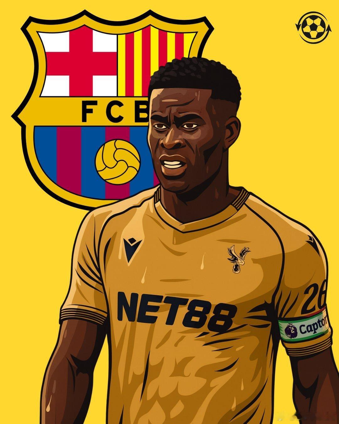 🚨【緋聞球員動態】巴塞羅納已經與水晶宮後衛——馬克·格伊的經紀人會面，但由於涉