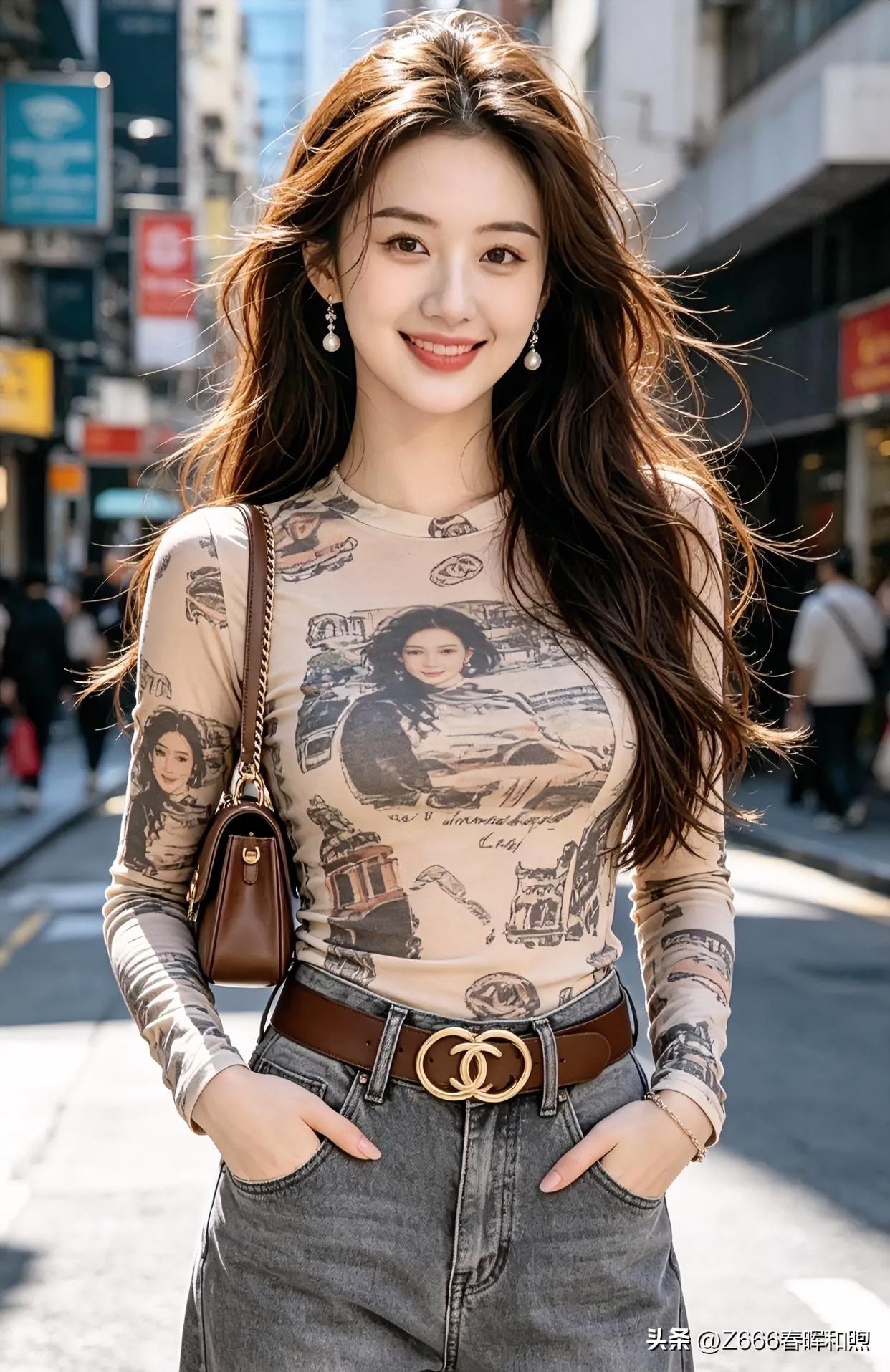 香槟柔光凝作优雅诗行，她执杯浅立，笑意温婉。耳畔流苏低语，于墨色与木纹间，绽放从