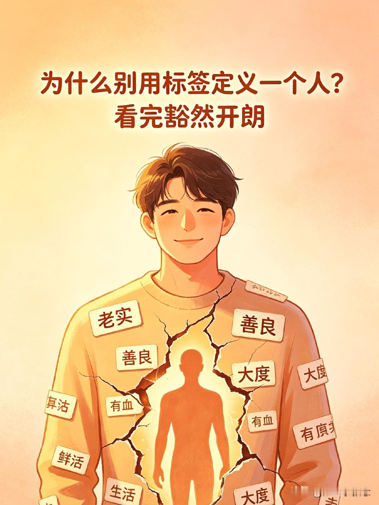 标签是偏见的外衣，人心才是真实的模样。        总有人习惯用单一标签评判他
