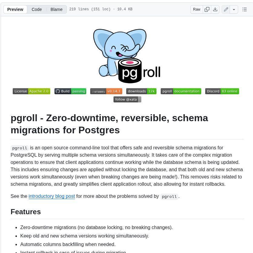 pgroll 让您在零停机时间的情况下更新 Postgres 架构，因此您的应用