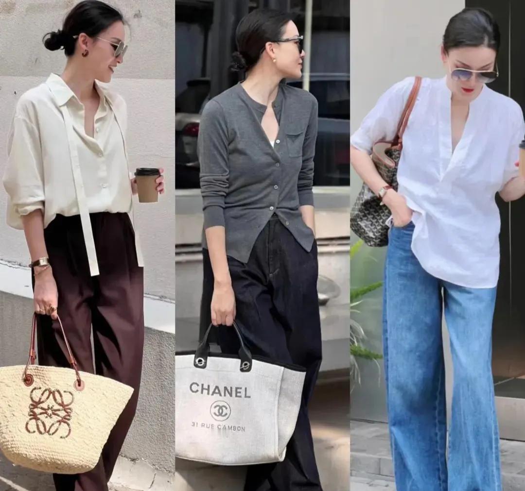 40+女生春季穿搭示范，“衣不紧，色不花”，简约才高级！
女人40岁，岁月在她的
