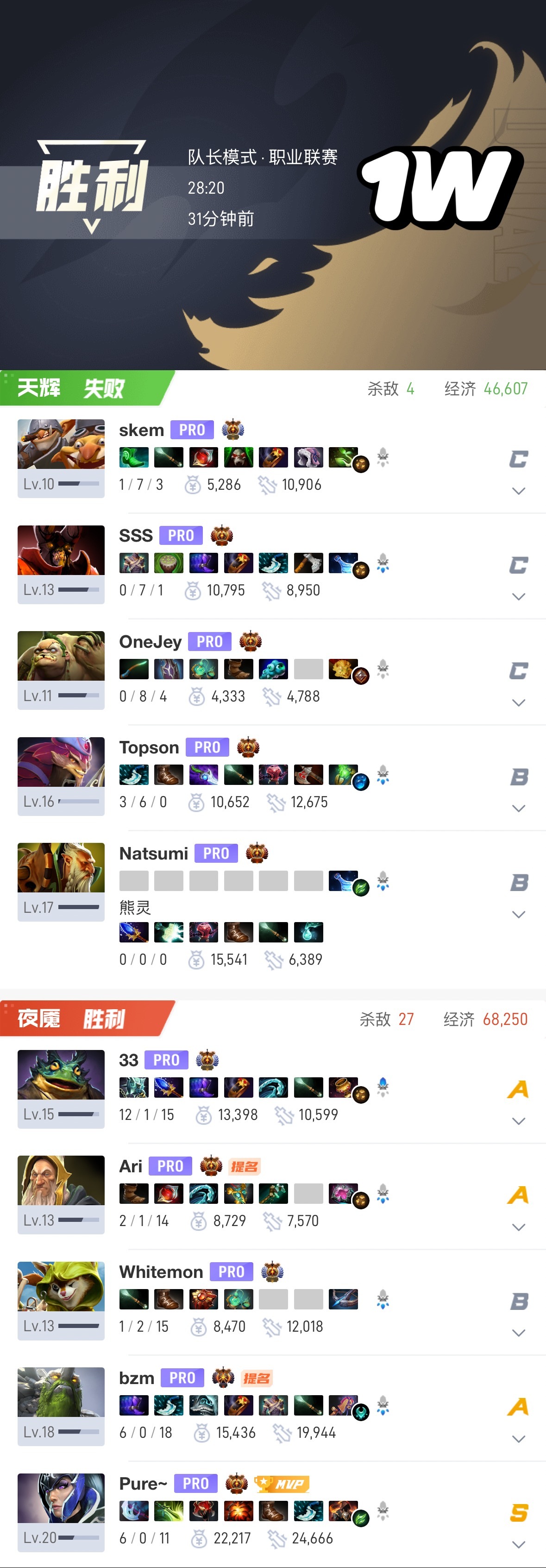 【BLAST S8】 入围生死战对阵1W 第三局比赛时长：28分钟人头比：4:2