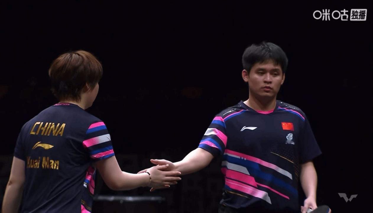 WTT香港总决赛2025 混双小组赛第三轮：🇨🇳林诗栋/蒯曼3比1玛纳什·沙