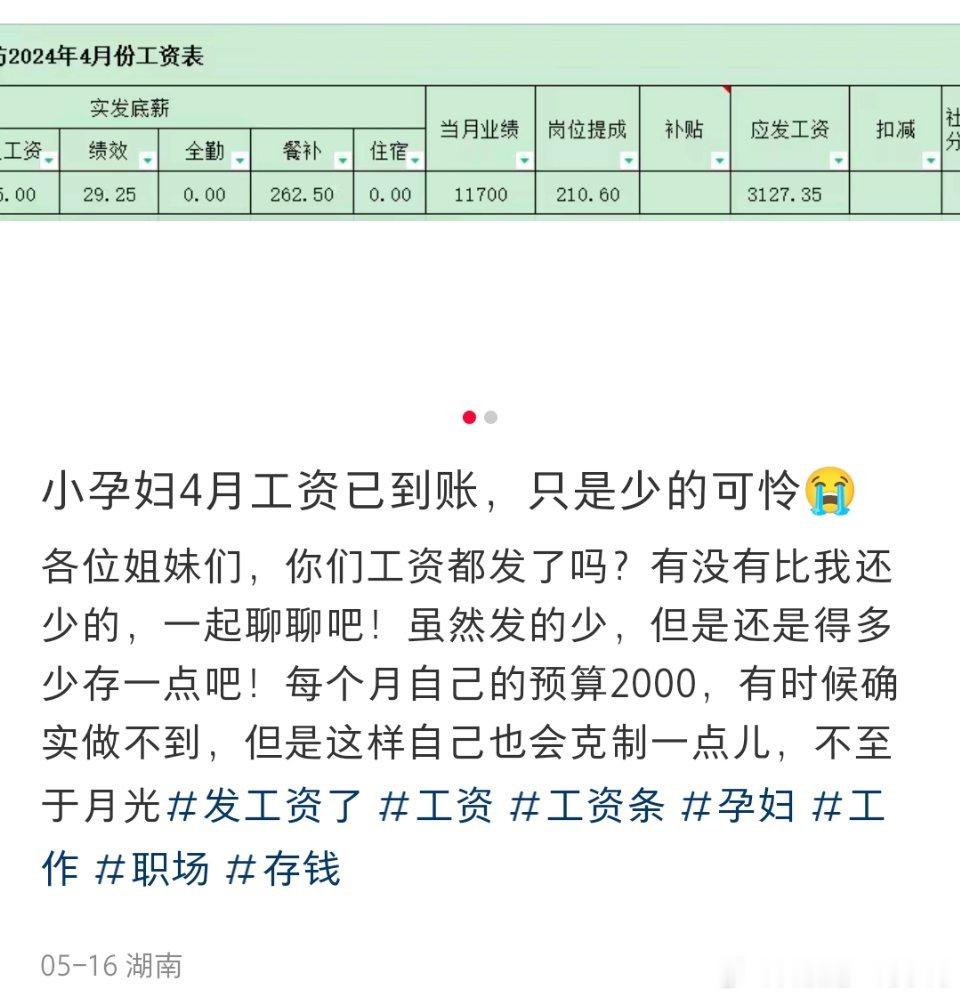 小孕妇发点小工资也很正常吧[傻眼] ​​​