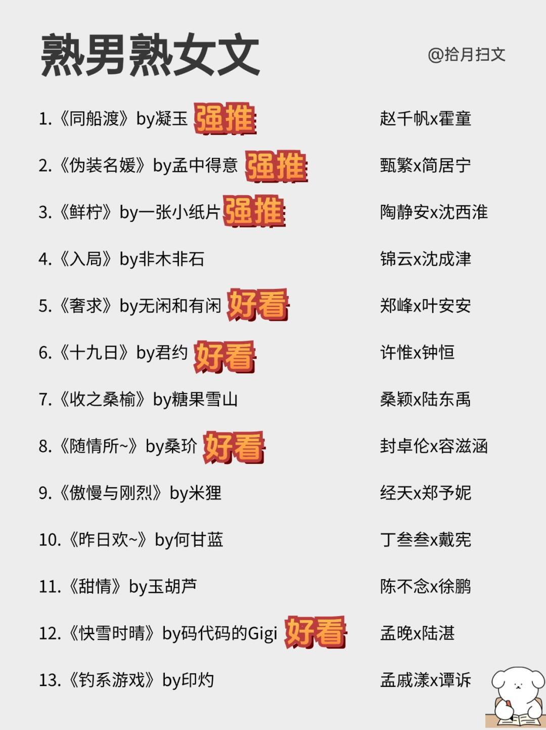N刷25本高质量熟男熟女文！巨撩巨拉扯！！
